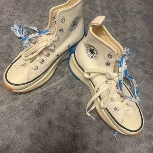 Converse High-Tops with White and Blue Details